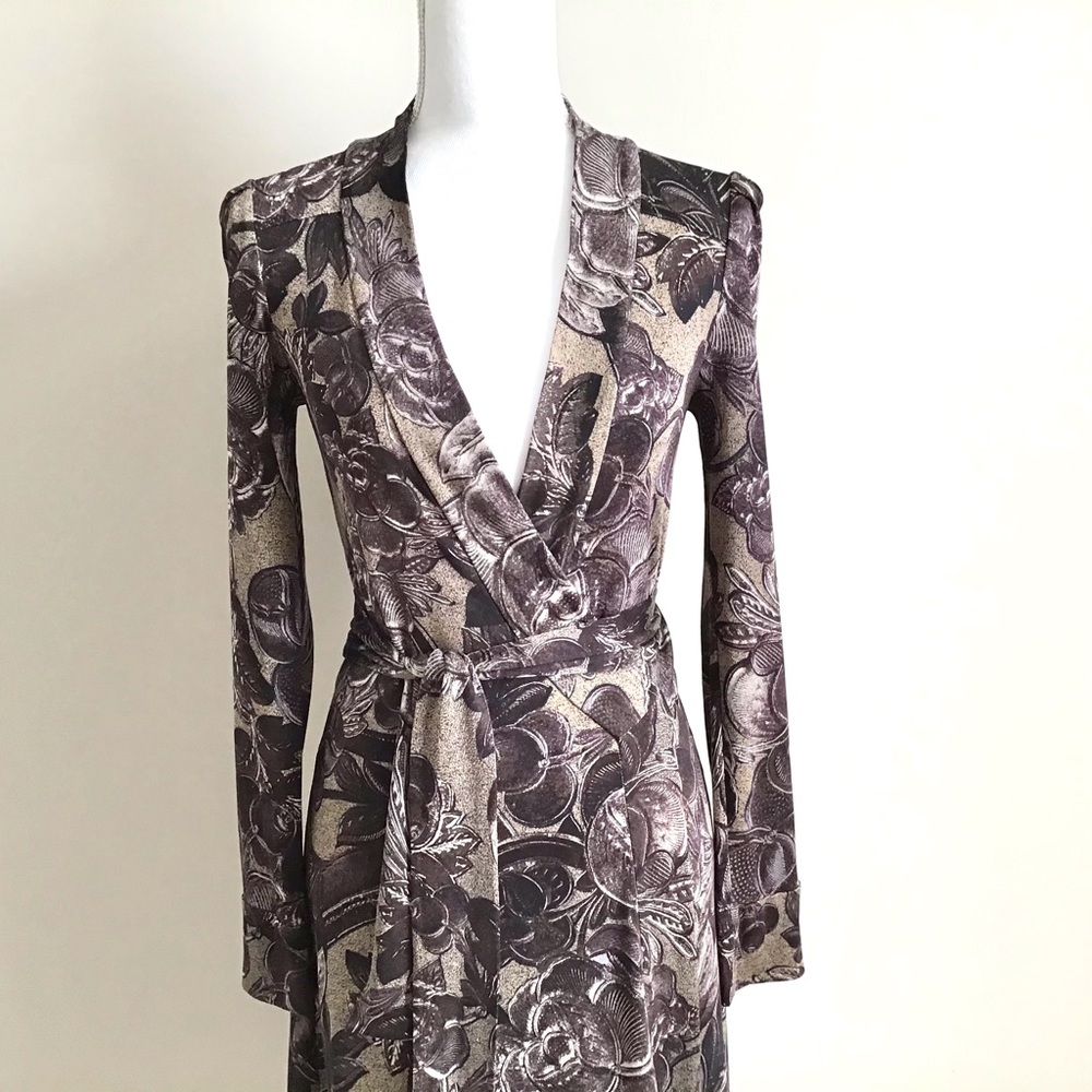 Rare Early 2000s Vintage Silk Wrap Dress ASO Lorelai Gilmore in Gilmore Girls - Picture 10 of 16